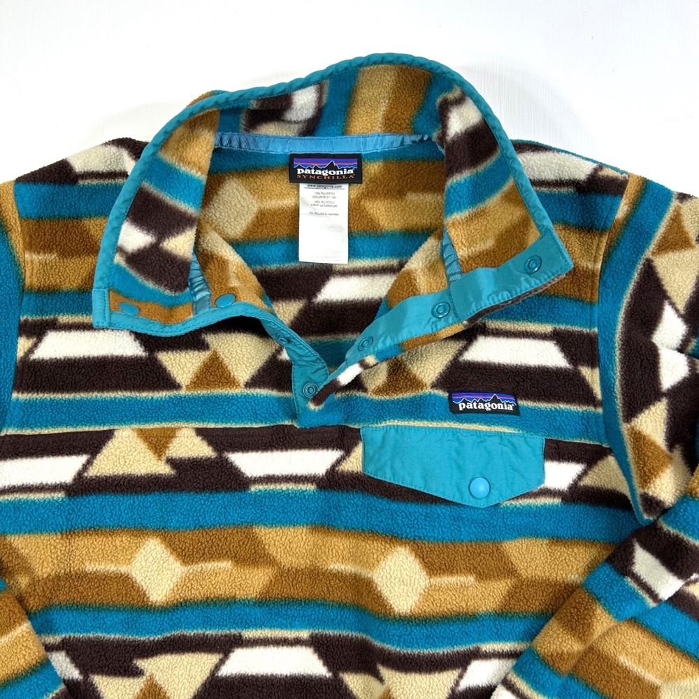 Patagonia Synchilla Snap-T Fleece Pullover Southwestern Guatemalan Tango Bear